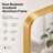 Leyat Modern Rectangle Metal Frame Wall Mirror for Bathroom-1133631055-1133631089