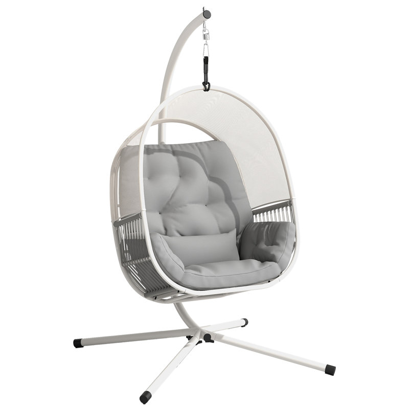 Swing Chair with Stand, Light Grey