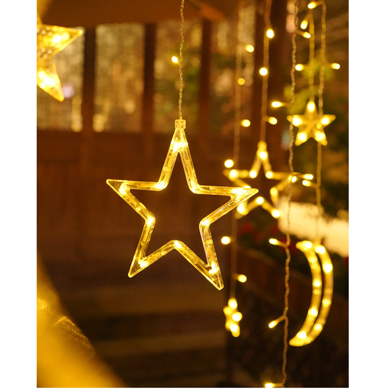 Axel Outdoor 138 - Bulb 16.4'' LED Curtain String Light, White