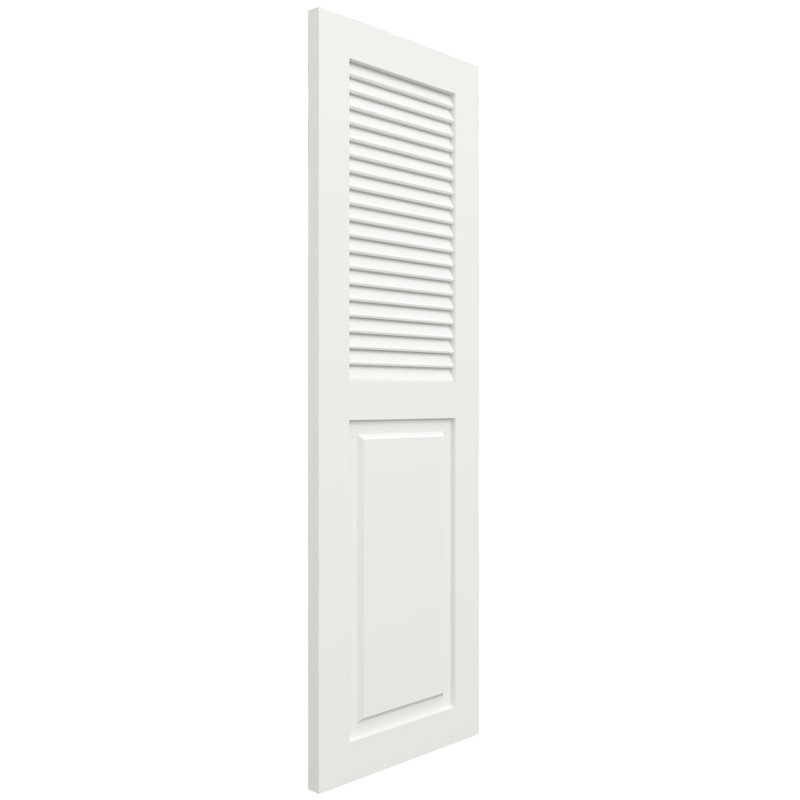 Volet à persiennes en PVC TrueFit, l 14 po x H 79 po (par paire - quincaillerie non incluse) non fini, 14"