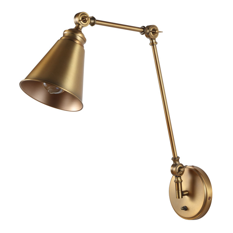 Kensley 21'' Brass Gold Industrial-Chic Wall Sconce
