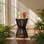 Table d'appoint d'extérieur Christopher Knight Home, 41 cm L x 41 cm P x 65,5 cm H, en bois d'acacia et corde tressée