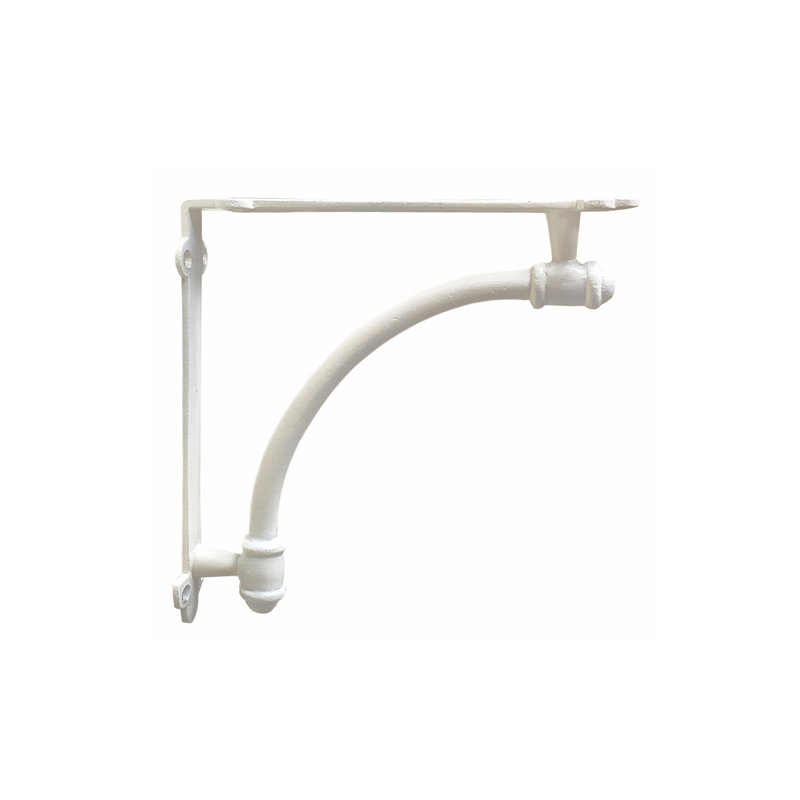 Half Round Shelf Bracket, Small, Antique White