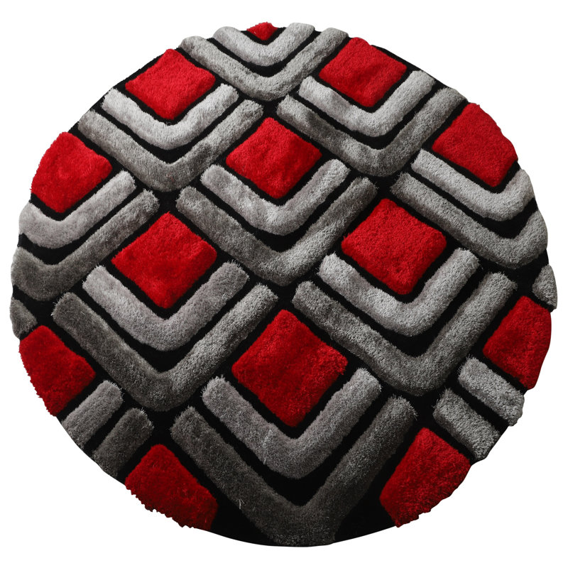 Corey-Leigh Abstract Indoor Rug, Round 7'
