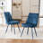 Modern Fabric Upholstered Dining Chairs Armless Side Chairs with Metal Frame For Kitchen Dining Room-1096978258