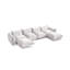 Canapé modulaire rembourré en tissu 4 places avec 2 repose-pieds Cath-682952716