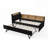 Upholstery Velvet Height Adjustable Day Bed with Trundle Bed Multi-functional Daybed-833252804