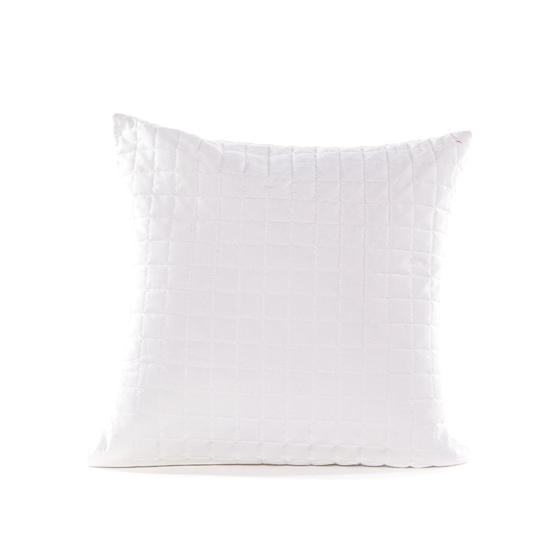 Grid Throw Pillow, White