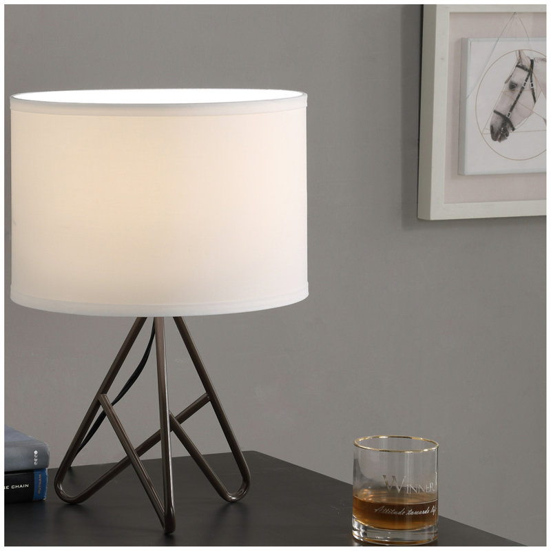 17.5" Watson Espresso Metal Tripod Table Lamp