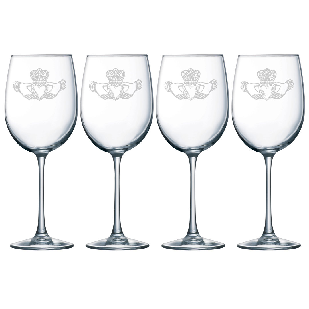 Claddagh 19oz. Wine Glass Set (Set of 4) Susquehanna Glass