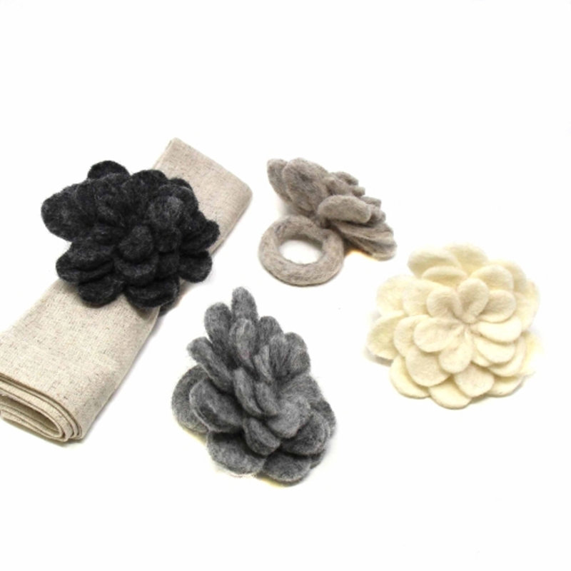 Natural Wool, Azo-free Dyes Napkin Ring