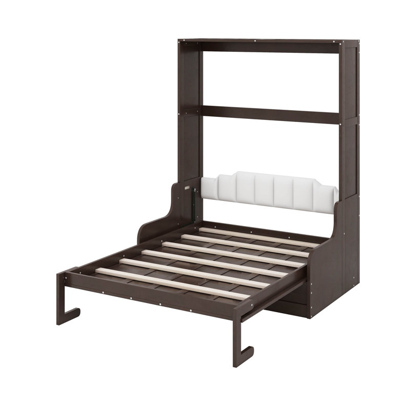 Grand lit escamotable avec coussin, Espresso