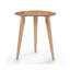 Table de bout en bois d'hévéa naturel avec design Mid-Century moderne