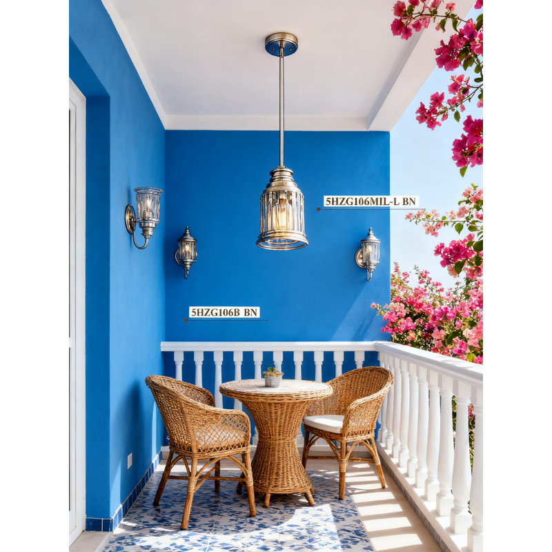 Ensemble de 2 luminaires suspendus Farmhouse, luminaire suspendu en nickel brossé avec abat-jour en verre cannelé, luminaire suspendu pour îlot de cuisine, salle à manger