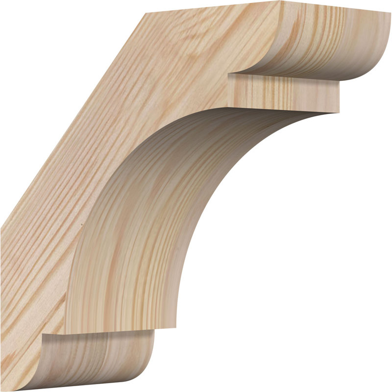 14" Smooth Douglas Fir Wood Corbel Brace