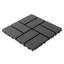 Paquet de 44 tuiles de terrasse à emboîtement 12 po x 12 po - Bois franc d'acacia et base en plastique PP - Plancher extérieur / intérieur imperméable pour la piscine, le balcon et la cour arrière - Installation facile sans outil-111958433