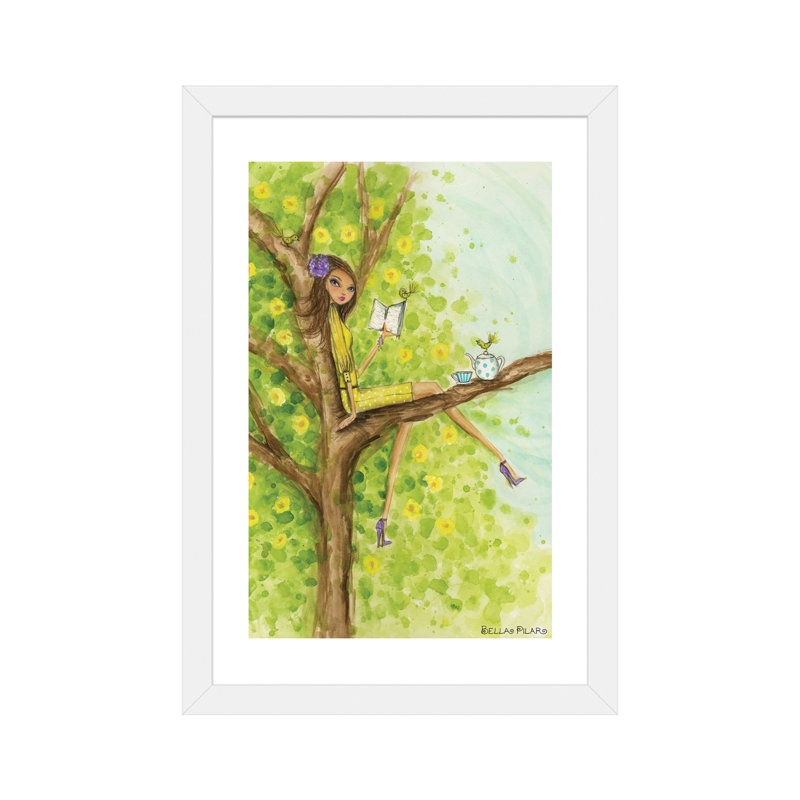 Printemps à Summerside # 3, art, H 24 po x l 16 po x P 1 po, Papier avec cadre blanc