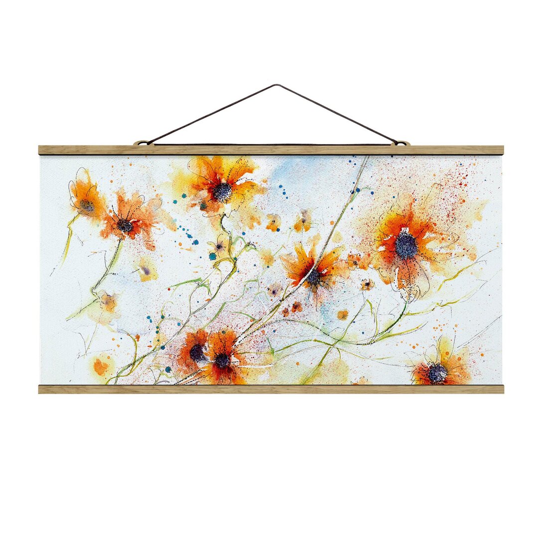 Gerahmter Kunstdruck Painted Flowers