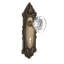 Victorian Plate with Decorative Keyhole and Round Clear Crystal Door Knob-546603514-546603506