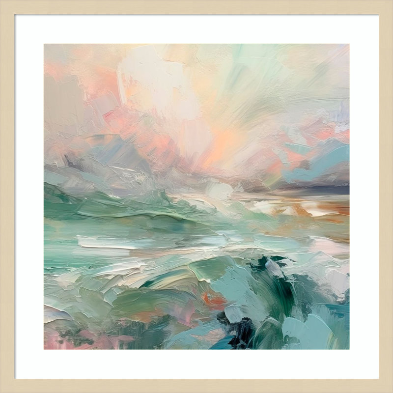 «Pink Morning V» par Irena Orlov, impression sur bois encadrée, H 25 po x l 25 po