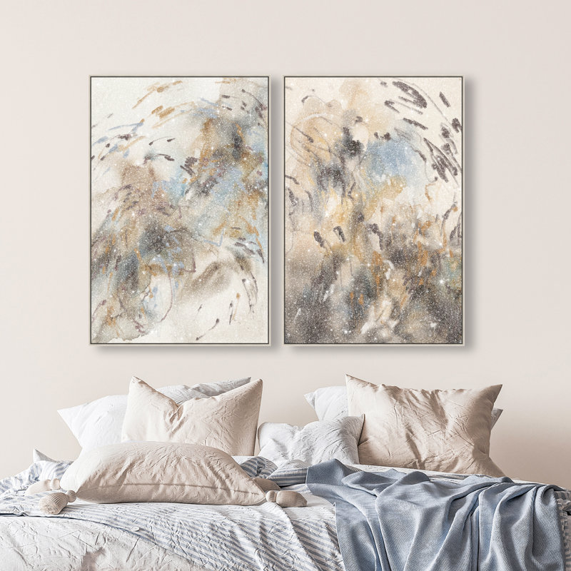 Mindfulness Set Set by Oliver Gal, 92"H x 62"W, Silver Floater Frame