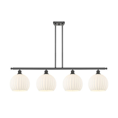Luminaire suspendu pour îlot suspendu 4 lumières blanc vénitien Ballston