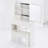 29.2" Small Space Left Drawer Desktop Vanity Table + Cushioned Stool-1572480691