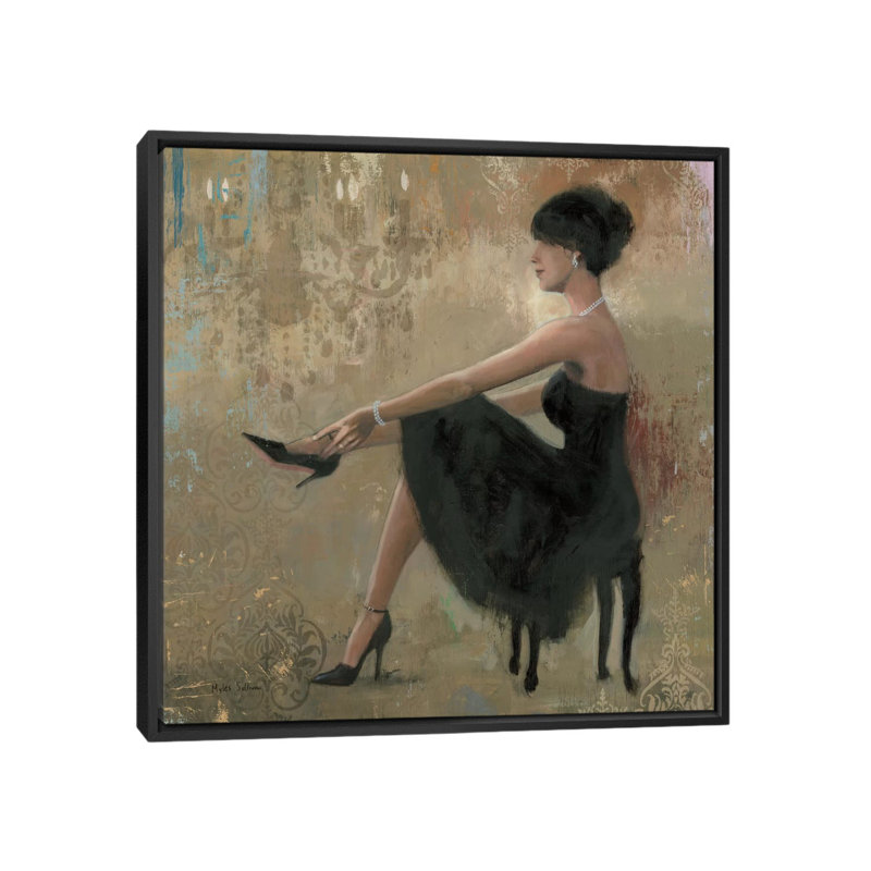 Grand Evening, reproduction d'art sur toile tendue, H 18 po x l 18 po x P 1,5 po, Toile avec cadre noir, Pas de tapis