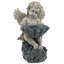 Statue de jardin chérubin assis avec coquillage