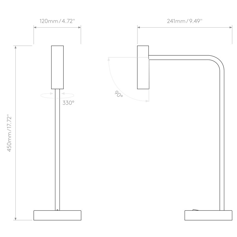 Enna LED Table Lamp, Matt White