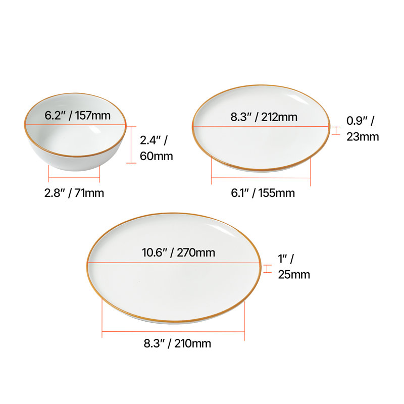 Ceramic Dinnerware - Service for 4