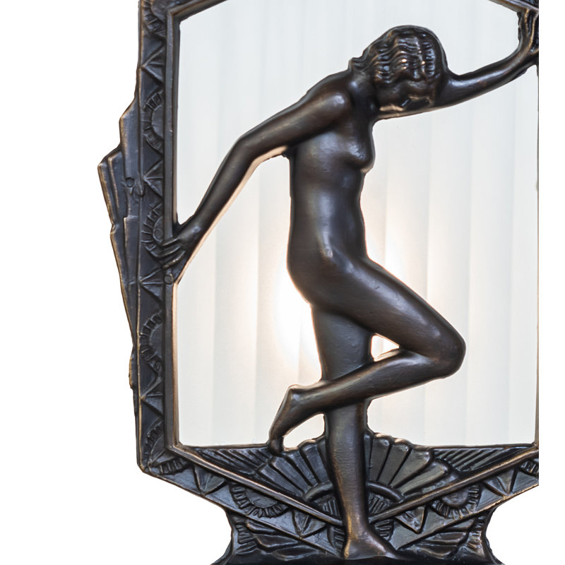 9" High Deco Posing Lady Accent Lamp, White
