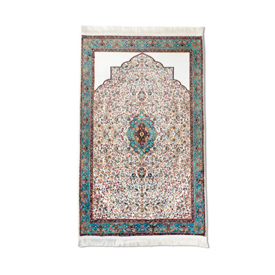 Tapis turc pour la prière des Musulmans - tapis de prière ornemental en acrylique doux 48 x 26,8 po Janamaz pour la maison et la mosquée
