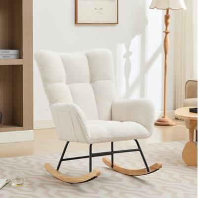 Chaise berçante rembourrée Modern