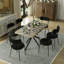 55.11" to 70.86" Extendable Rectangle Dining Table Set Wooden Table with 4 Dining Chairs-1921772930-1921772938