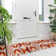 Orange Red Aztec Power Loom Area Rug