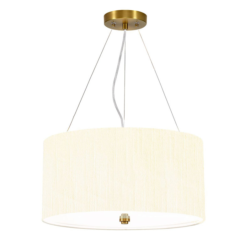 Ausilia 1 - Light Drum Pendant, Aged Brass, 49cm H x 51cm W x 51cm D