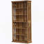 Élégante armoire de rangement de style campagnard avec bibliothèque spacieuse, tablettes réglables et fabrication en panneau de fibres à densité moyenne durable