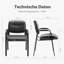 Chaise de salle d'attente empilable en cuir 22,24 po avec structure en métal-129964610