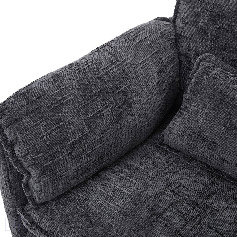 Boneless Oversized Sectional Sofa Cloud Couch, Modern Chenille L Shaped Couch With Comfy Modular Design And Moveable Ottoman