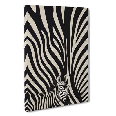 Zebra Art No.4 Abstract - Wrapped Canvas