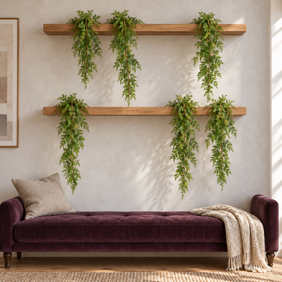 100 cm H Faux Foliage and Fern Plant