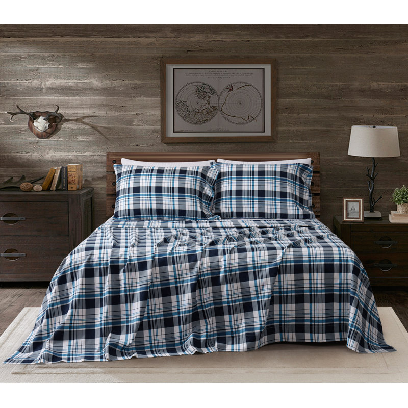 Ensemble de draps pour chambre d'amis 100% coton Gallison, Ensemble de draps double / double avec 2 taies d'o