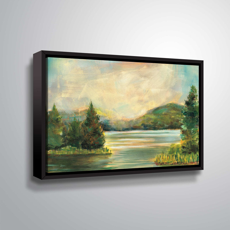 " Silver Lake ", Floater Frame, 24" H x 36" W x 2" D