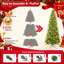 Arbre de Noël mélangé vert avec support, non pré-éclairé et pré-éclairé, 11 tailles disponibles-537880291-537880318