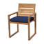 Venice Teak Patio Dining Armchair with Cushion-2076089610
