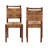 Bellange Bali & Pari Cordoba Bohemian Natural Seagrass And Mahogany Wood 2-Piece Dining Chair