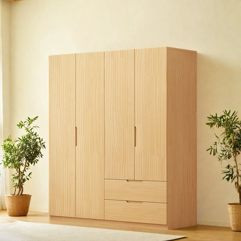 Simple Wooden Colour Wardrobe, H 79 po x l 55 po x P 24 po