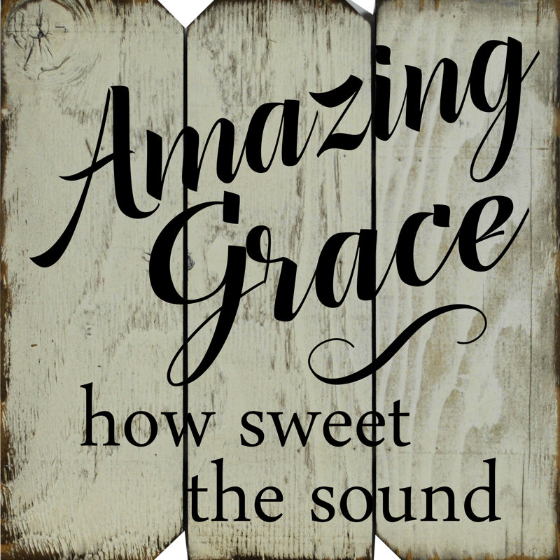 « incroyable grace au doux the sound », art textuel sur plaque