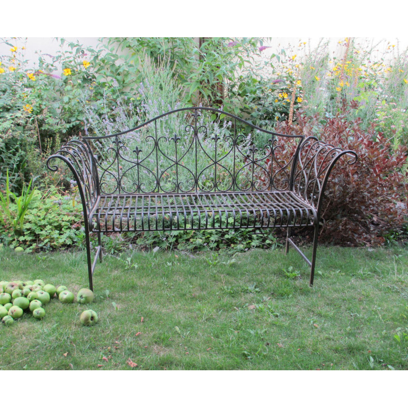 Miramar Steel Park Bench, Antique Brown